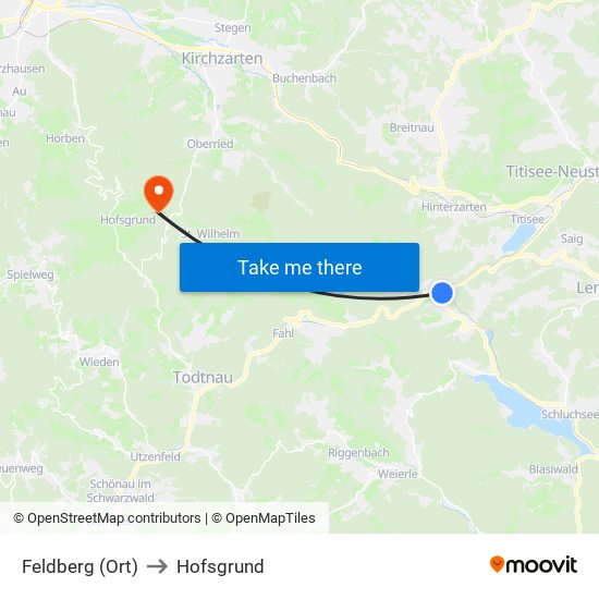 Feldberg (Ort) to Hofsgrund map