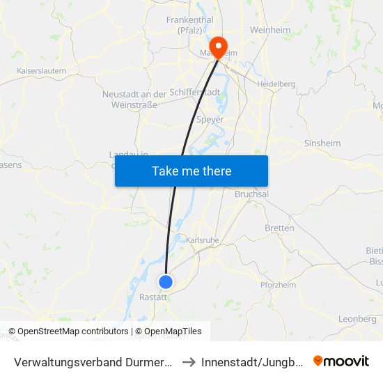 Verwaltungsverband Durmersheim to Innenstadt/Jungbusch map