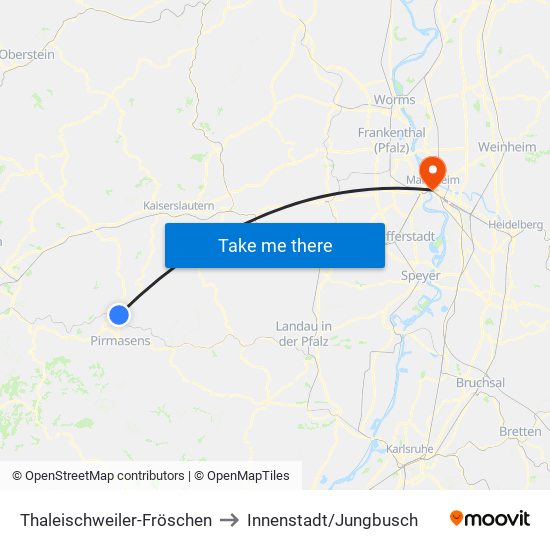 Thaleischweiler-Fröschen to Innenstadt/Jungbusch map