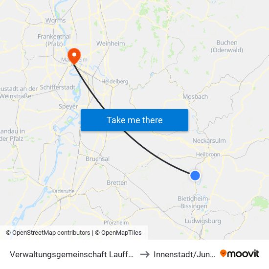 Verwaltungsgemeinschaft Lauffen am Neckar to Innenstadt/Jungbusch map