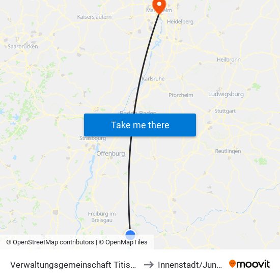 Verwaltungsgemeinschaft Titisee-Neustadt to Innenstadt/Jungbusch map