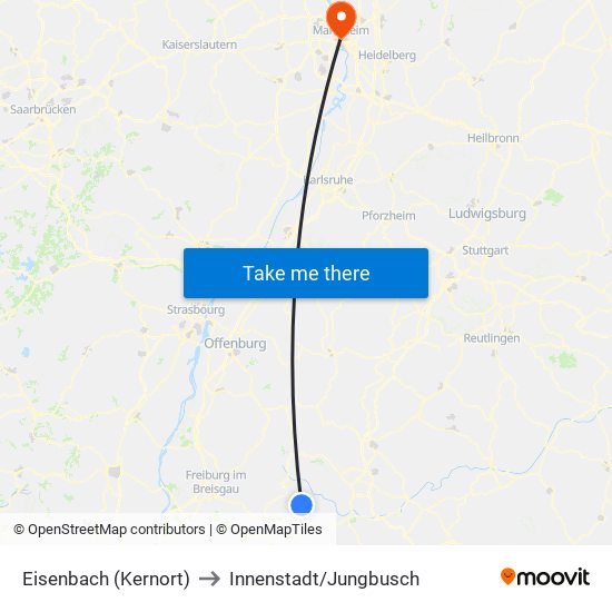 Eisenbach (Kernort) to Innenstadt/Jungbusch map