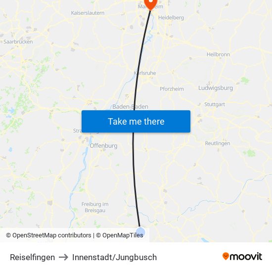 Reiselfingen to Innenstadt/Jungbusch map