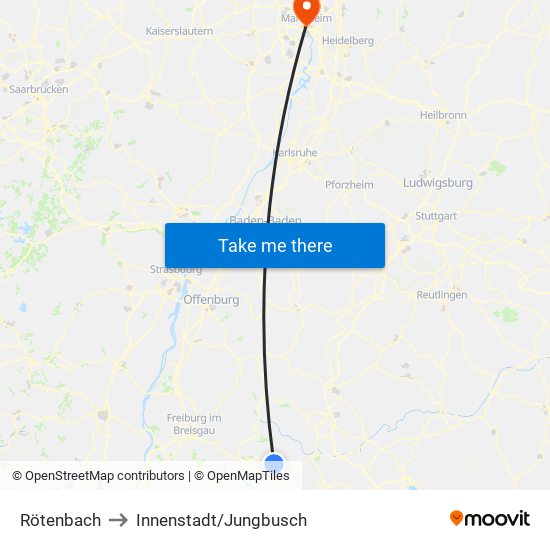 Rötenbach to Innenstadt/Jungbusch map