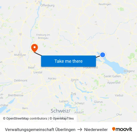 Verwaltungsgemeinschaft Überlingen to Niederweiler map