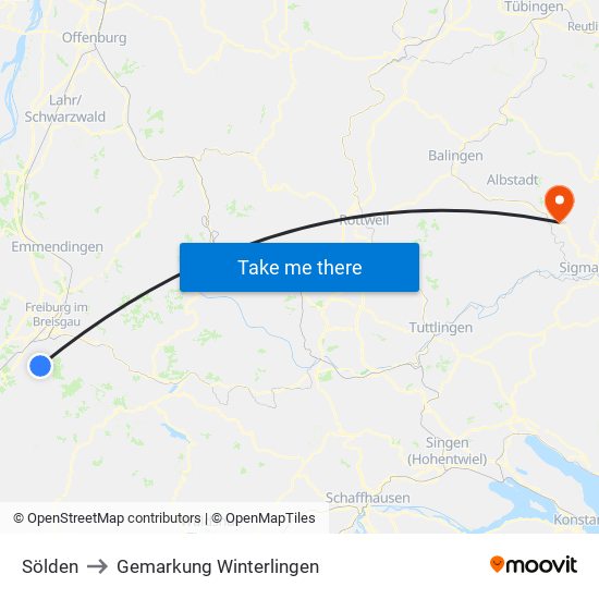 Sölden to Gemarkung Winterlingen map