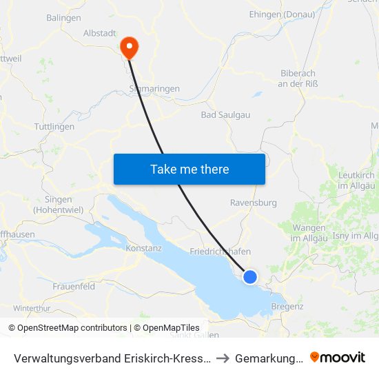 Verwaltungsverband Eriskirch-Kressbronn am Bodensee-Langenargen to Gemarkung Winterlingen map