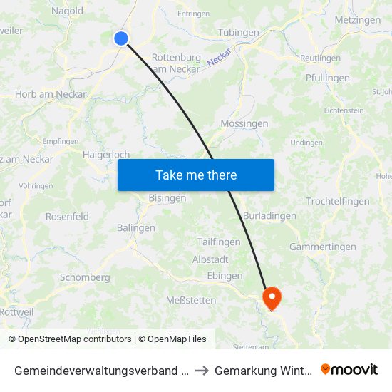 Gemeindeverwaltungsverband Oberes Gäu to Gemarkung Winterlingen map