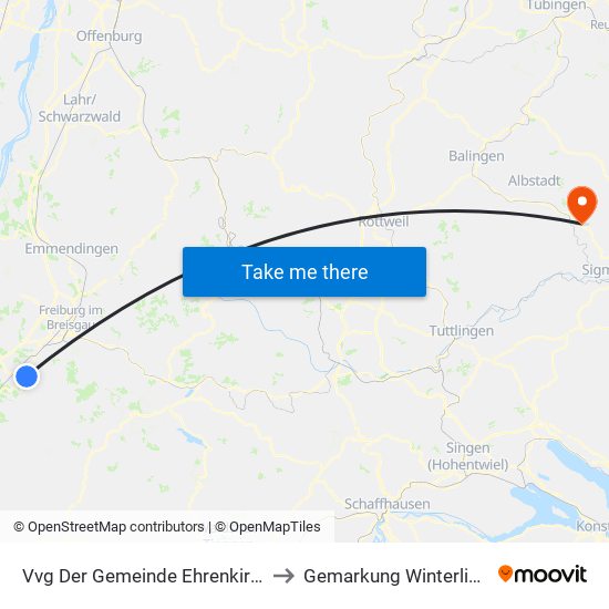 Vvg Der Gemeinde Ehrenkirchen to Gemarkung Winterlingen map