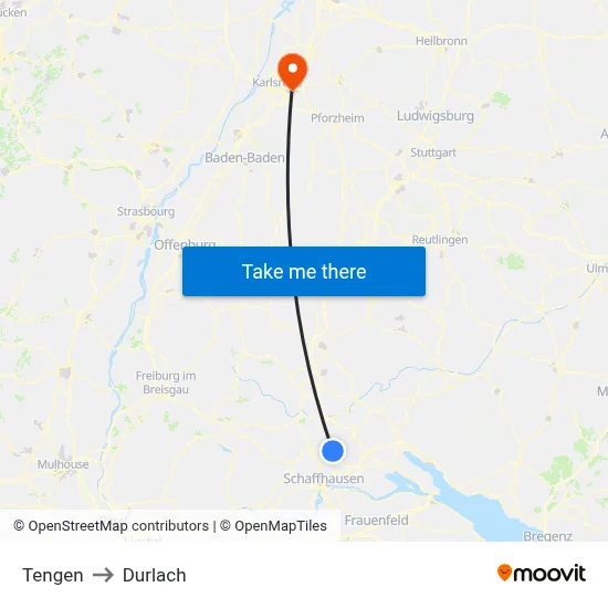 Tengen to Durlach map