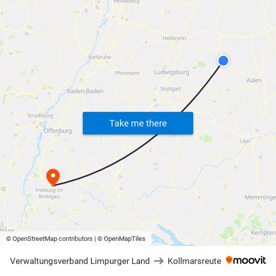 Verwaltungsverband Limpurger Land to Kollmarsreute map