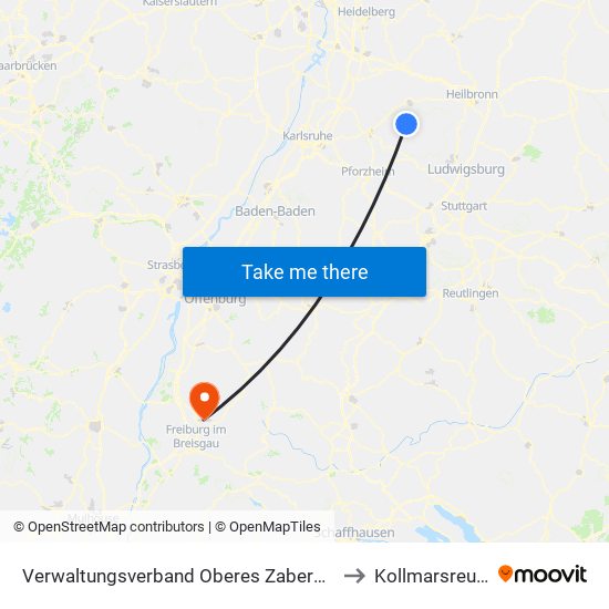 Verwaltungsverband Oberes Zabergäu to Kollmarsreute map