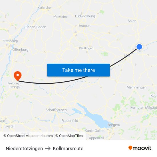 Niederstotzingen to Kollmarsreute map