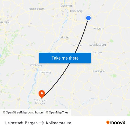Helmstadt-Bargen to Kollmarsreute map