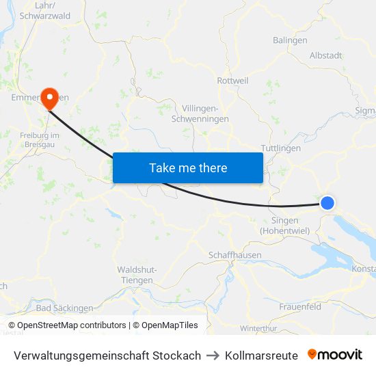 Verwaltungsgemeinschaft Stockach to Kollmarsreute map