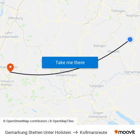 Gemarkung Stetten Unter Holstein to Kollmarsreute map