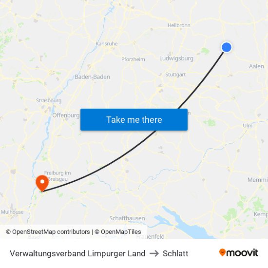 Verwaltungsverband Limpurger Land to Schlatt map