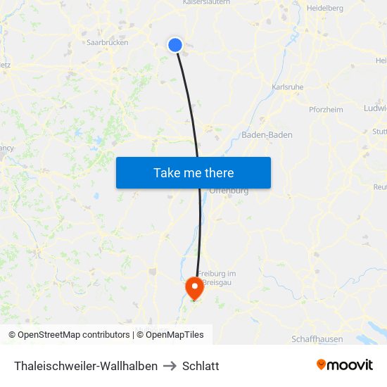 Thaleischweiler-Wallhalben to Schlatt map