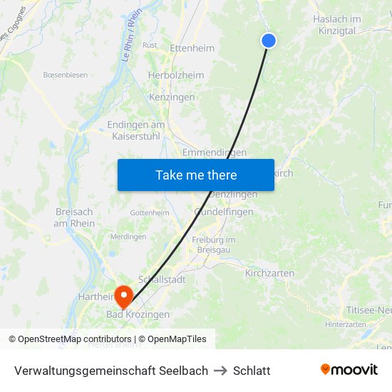 Verwaltungsgemeinschaft Seelbach to Schlatt map