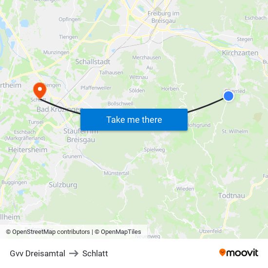 Gvv Dreisamtal to Schlatt map