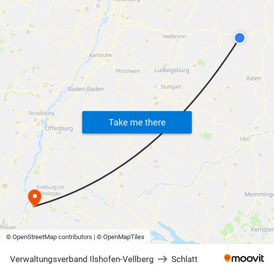 Verwaltungsverband Ilshofen-Vellberg to Schlatt map