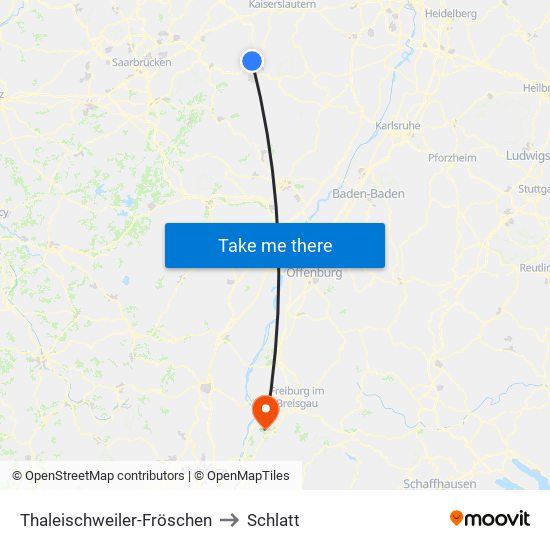 Thaleischweiler-Fröschen to Schlatt map