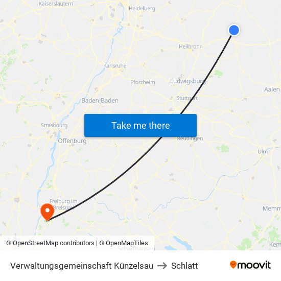 Verwaltungsgemeinschaft Künzelsau to Schlatt map