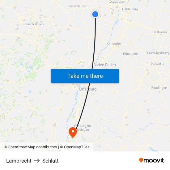 Lambrecht to Schlatt map