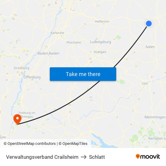 Verwaltungsverband Crailsheim to Schlatt map