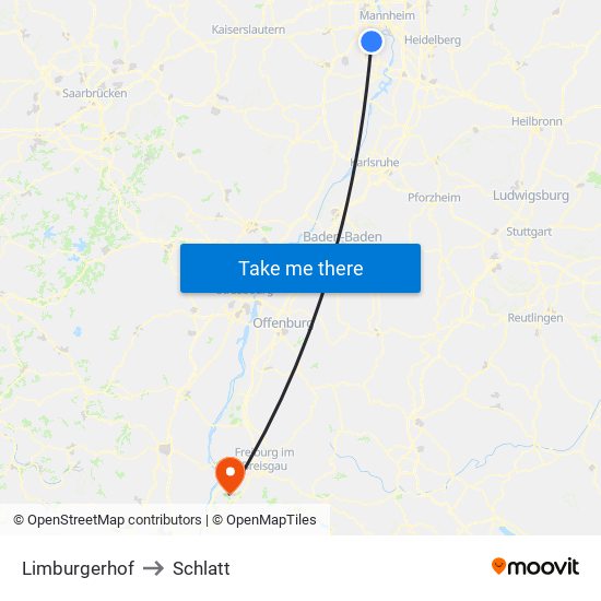 Limburgerhof to Schlatt map