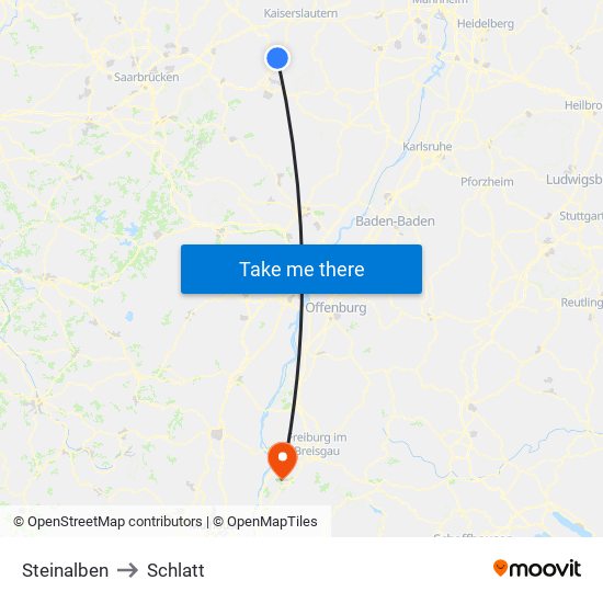 Steinalben to Schlatt map