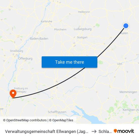 Verwaltungsgemeinschaft Ellwangen (Jagst) to Schlatt map