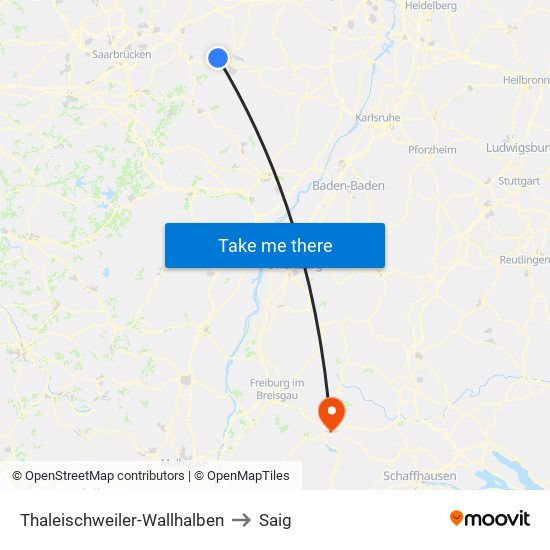 Thaleischweiler-Wallhalben to Saig map