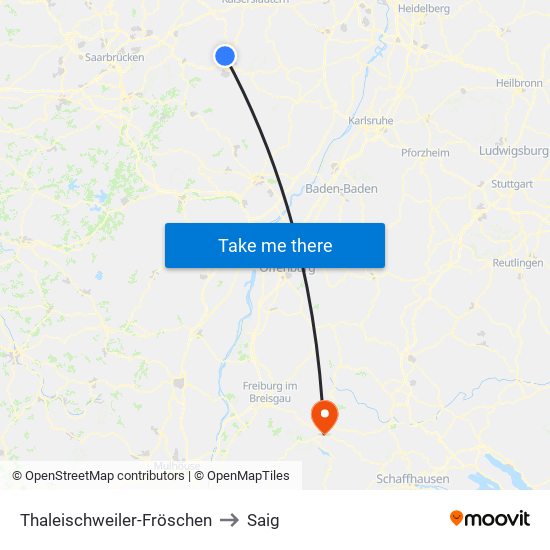 Thaleischweiler-Fröschen to Saig map