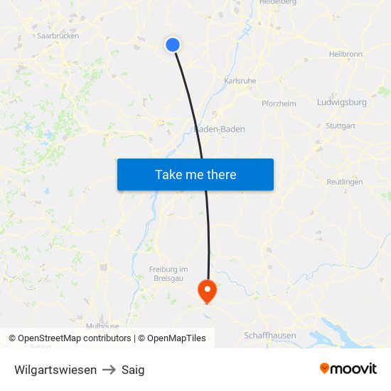 Wilgartswiesen to Saig map