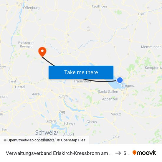 Verwaltungsverband Eriskirch-Kressbronn am Bodensee-Langenargen to Saig map