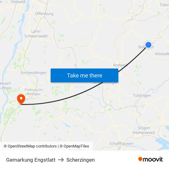 Gemarkung Engstlatt to Scherzingen map