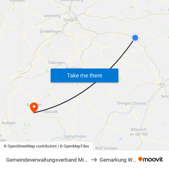 Gemeindeverwaltungsverband Mittleres Fils-Lautertal to Gemarkung Weilstetten map