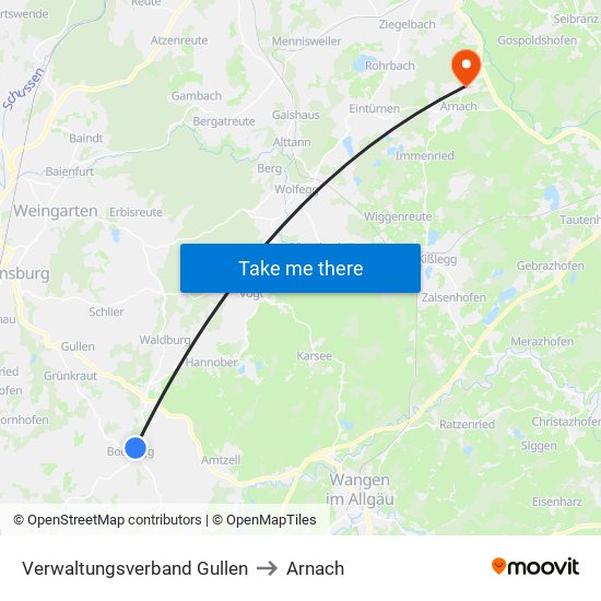 Verwaltungsverband Gullen to Arnach map