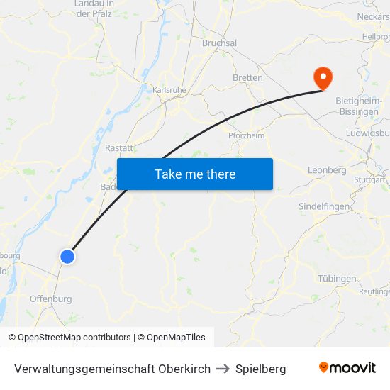 Verwaltungsgemeinschaft Oberkirch to Spielberg map