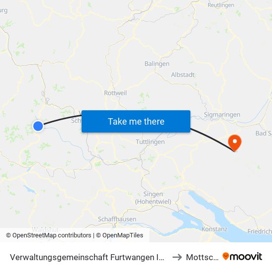 Verwaltungsgemeinschaft Furtwangen Im Schwarzwald to Mottschieß map