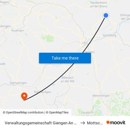 Verwaltungsgemeinschaft Giengen An Der Brenz to Mottschieß map