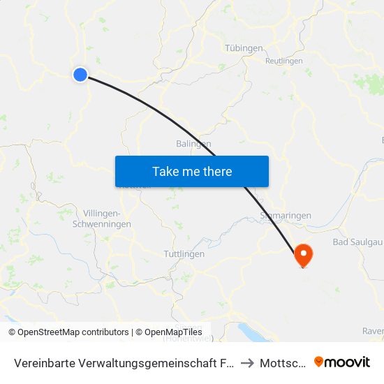 Vereinbarte Verwaltungsgemeinschaft Freudenstadt to Mottschieß map