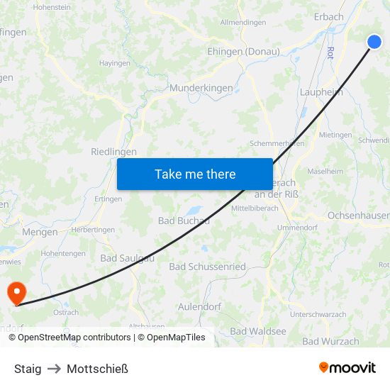 Staig to Mottschieß map