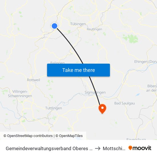 Gemeindeverwaltungsverband Oberes Gäu to Mottschieß map