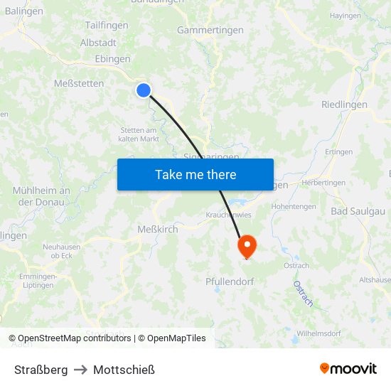 Straßberg to Mottschieß map