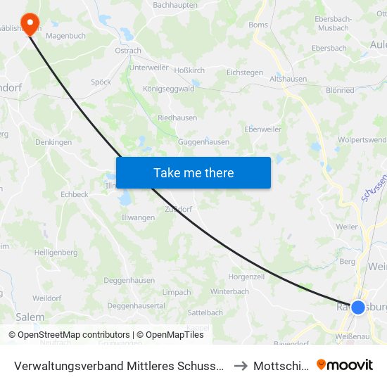 Verwaltungsverband Mittleres Schussental to Mottschieß map