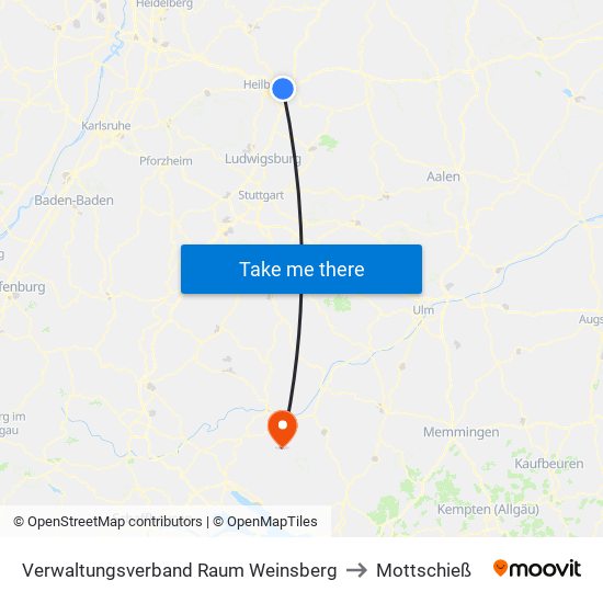 Verwaltungsverband Raum Weinsberg to Mottschieß map