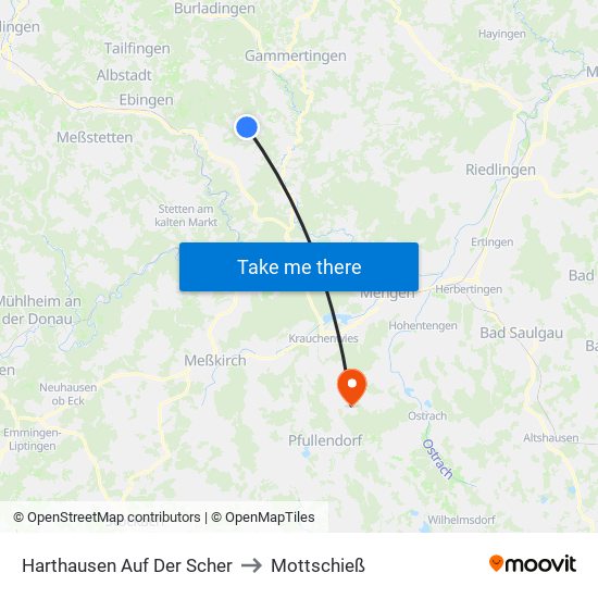 Harthausen Auf Der Scher to Mottschieß map