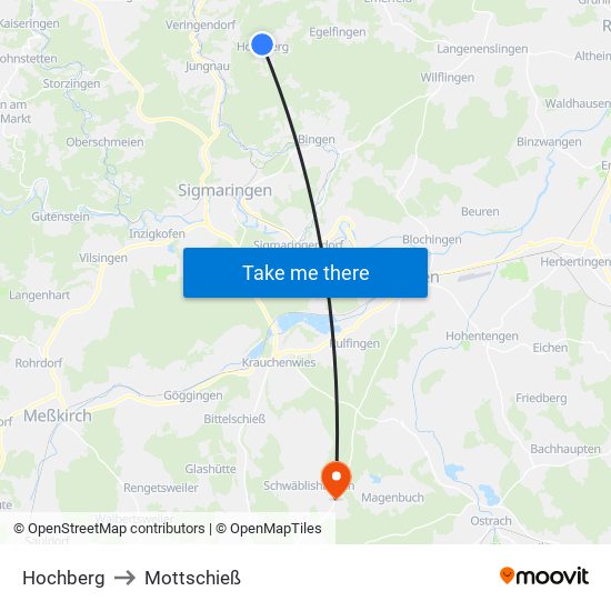 Hochberg to Mottschieß map